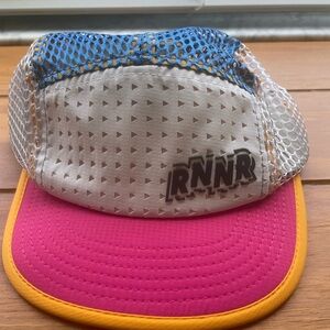 RNNR Running Hat in Pink, White & Blue